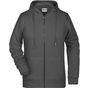 James&Nicholson Ladies´ Zip-Hoody graphite