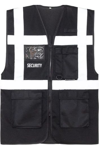 Mesh multifunctional vest security - Black