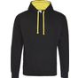 AWDis Just Hoods Varsity Hoodie jet_black/sun_yellow