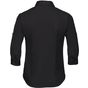 Russell Collection Ladies’ roll 3/4 sleeve fitted twill shirt black