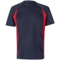 Velilla Tee-shirt technique bicolore navy/red