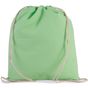 Kimood Petit sac à dos en coton bio avec cordelettes pistachio_green