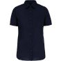 Kariban Chemise popeline polycoton manches courtes entretien facile femme navy