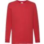 fruit of the loom Kids valueweight long sleeve T red