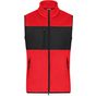 James&Nicholson Men´s Fleece Vest red/black