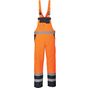 portwest Contrast bib and brace - unlined  - orange/navy - M