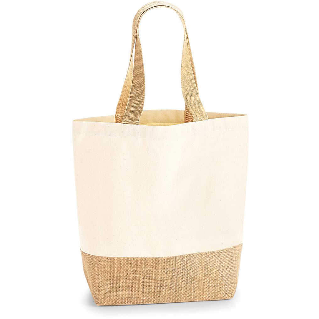 Sac de courses en toile avec base en jute Westford Mill