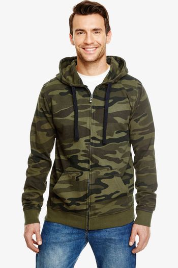 Image produit Full Zip Camo Hooded Fleece Jacket