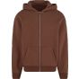Build Your Brand Fluffy Zip Hoody chocolate_brown