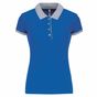 Kariban Polo piqué bicolore femme light_royal_blue/oxford_grey