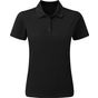 Premier Polo à teinture par filature pour femme black