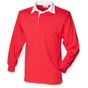 Front Row Men's L/S Classic Rugby Shirt rouge