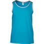 Anvil Adult Fashion Basic Tank - caribbean_blue/heather_grey - L