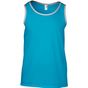 anvil Adult Fashion Basic Tank - caribbean_blue/heather_grey - L