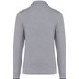 Kariban Polo maille piquée manches longues homme oxford_grey/navy/white