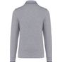 kariban Polo maille piquée manches longues homme oxford_grey/navy/white