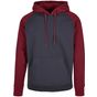 Build Your Brand Basic Basic Raglan Hoody navy/burgundy