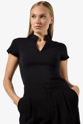 Corporate Short Sleeve V-Neck Top