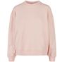 Build Your Brand Ladies Oversized Crewneck Sweatshirt pink