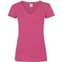 fruit of the loom Valueweight V-Neck T Lady-Fit fuchsia
