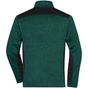 James&Nicholson Men´s Knitted Workwear Fleece Jacket -STRONG- dark_green_melange/black