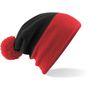 Beechfield Bonnet bicolore Snowstar® black/bright_red