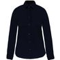 Kariban Chemise coton / élasthanne manches longues femme navy