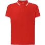 JHK Man regular polo red/white