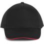 K-up Casquette avec sandwich contrasté - 5 panneaux  black/red