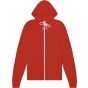 Bella Unisex sponge fleece full-zip hoodie red