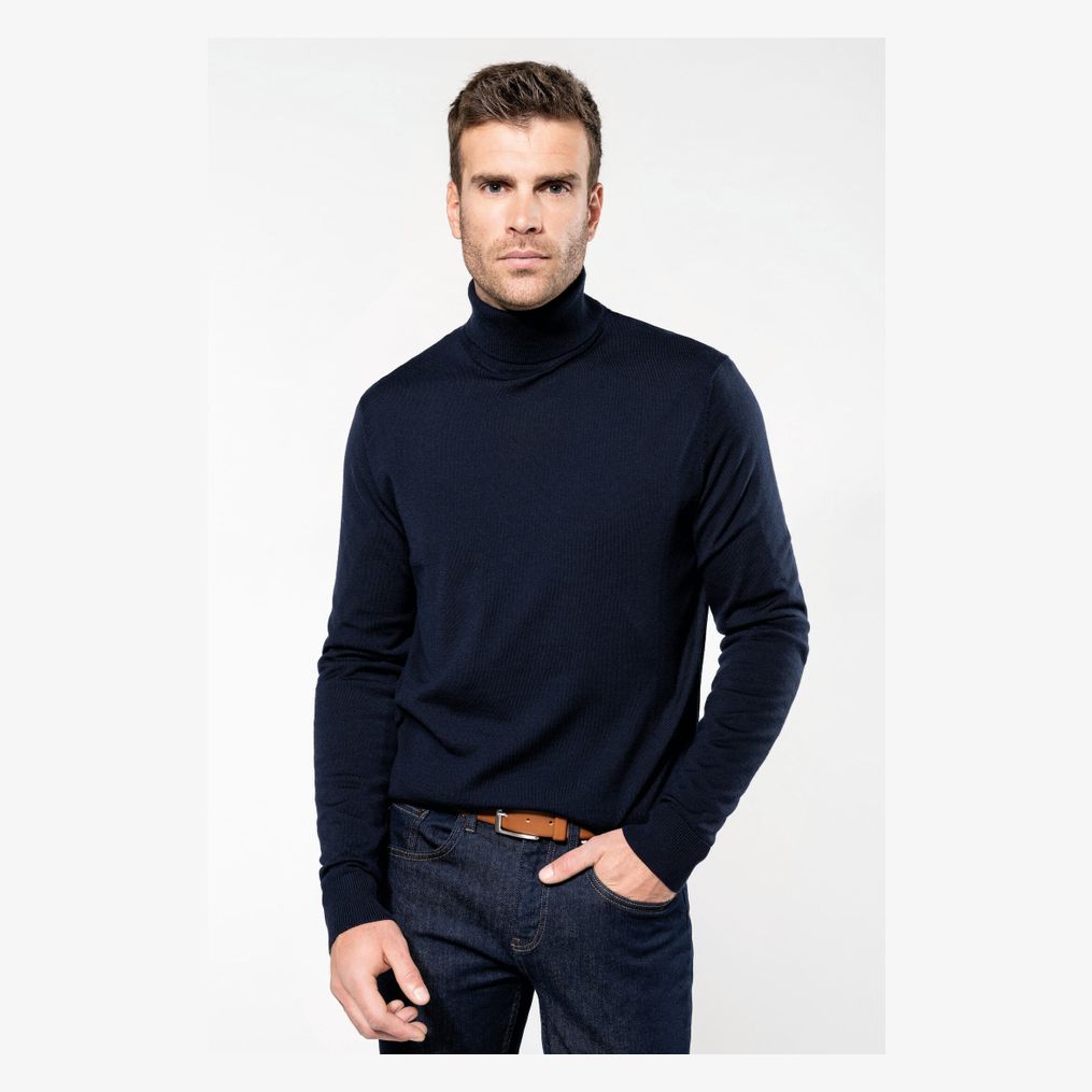 Pull Mérinos col roulé homme Kariban Premium