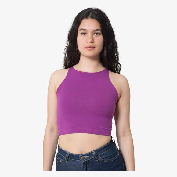 8383 - Cotton Spandex Tank Crop Top  Cropped tank top, Colorful crop tops, Cotton  spandex