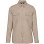 Kariban Chemise safari manches longues homme beige