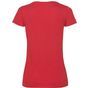 fruit of the loom Valueweight V-Neck T Lady-Fit rouge