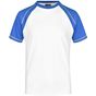 James&Nicholson Men´s Raglan-T white/royal