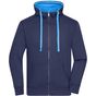 James&Nicholson Men's Lifestyle Zip-Hoody navy/cobalt