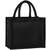 westfordmill Tote bag midi en jute amidonné naturel black/black