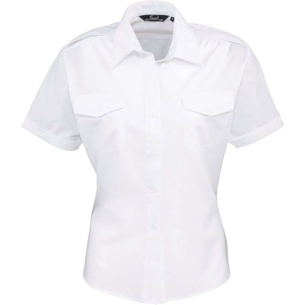 Chemise pilote à manches courtespour femme Premier