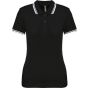 Kariban Polo femme manches courtes à liserés contrastés black/white
