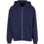 Build Your Brand Fluffy Zip Hoody Navy