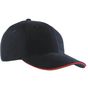 Myrtle Beach 6-Panel Sandwich Cap black/red