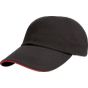 Result Junior heavy brushed cotton low profile cap black/red