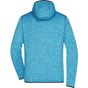 James&Nicholson Men's Knitted Fleece Hoody blue_melange/black