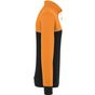 WK Designed To Work Sweat-shirt écoresponsable col zippé unisexe black/orange
