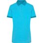 James&Nicholson Ladies´ Heather Polo turquoise_melange/turquoise
