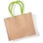 Westford Mill Sac de courses classique en toile de jute natural/lime_green