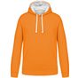 Kariban Sweat à capuche bicolore orange/white