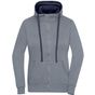 James&Nicholson Ladies' Lifestyle Zip-Hoody grey_melange/navy