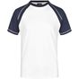 James&Nicholson Men´s Raglan-T white/navy