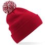 Beechfield Bonnet Snowstar® recyclé rouge classique/blanc